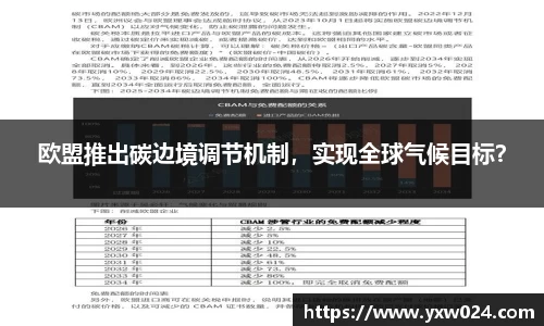 欧盟推出碳边境调节机制，实现全球气候目标？