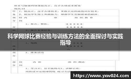 科学网球比赛经验与训练方法的全面探讨与实践指导